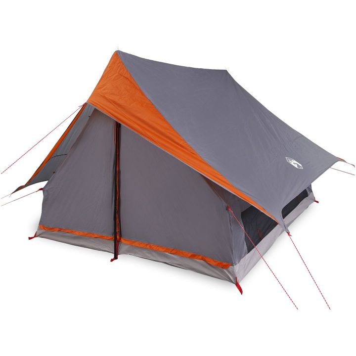 Campingtält A-Frame Grå och Orange Vattentåligt vidaXL 5 - Personers – bild 3
