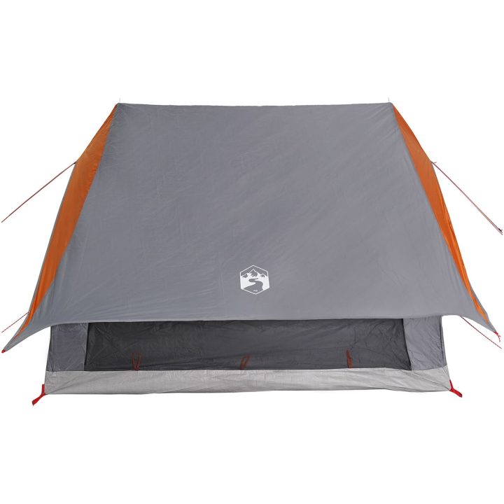 Campingtält A-Frame Grå och Orange Vattentåligt vidaXL 5 - Personers – bild 6
