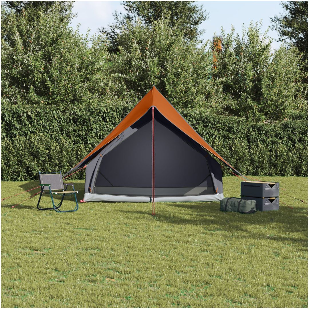 Campingtält A-Frame Grå och Orange Vattentät vidaXL 3 - Person – bild 4