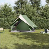 Campingtält A-Frame Grön Vattentät vidaXL