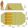 Campingtält för 4 personer marinblå/ljusblå vidaXL – miniatyr 10