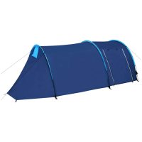 Campingtält för 4 personer marinblå/ljusblå vidaXL