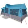 Campingtält med fönster Blå 12-personers vattentålig vidaXL 622 x 295 x 238 cm – miniatyr 3