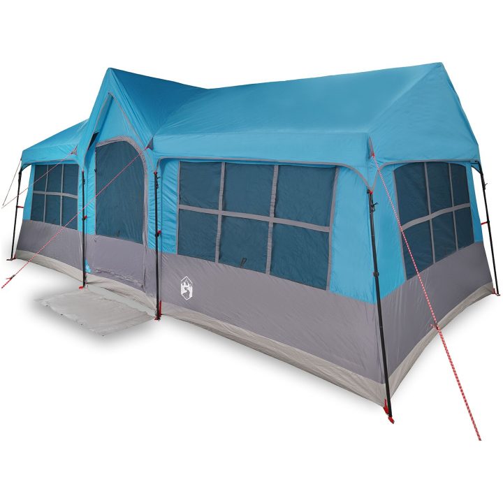 Campingtält med fönster Blå 12-personers vattentålig vidaXL 622 x 295 x 238 cm – bild 3