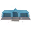 Campingtält med fönster Blå 12-personers vattentålig vidaXL 622 x 295 x 238 cm – miniatyr 5