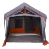 Campingtält med Fönster Grå och Orange 10-Person Waterproof vidaXL 10 personer – miniatyr 11