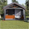 Campingtält med Fönster Grå och Orange 10-Person Waterproof vidaXL 10 personer – miniatyr 4