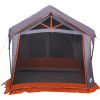 Campingtält med Fönster Grå och Orange 10-Person Waterproof vidaXL 10 personer – miniatyr 5