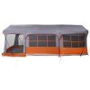 Campingtält med Fönster Grå och Orange 10-Person Waterproof vidaXL 10 personer – miniatyr 6