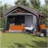 Campingtält med Fönster Grå och Orange 10-Person Waterproof vidaXL 10 personer – miniatyr 1