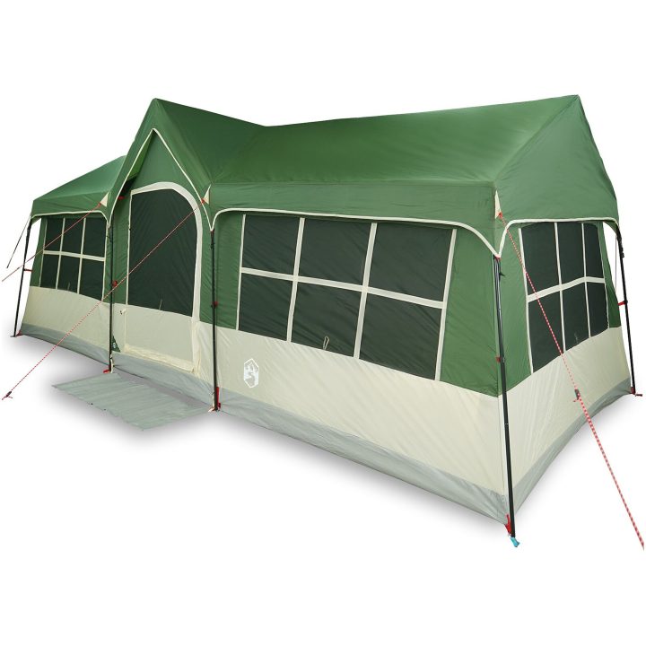 Campingtält med fönster Grönt 12-Personer Vattentåligt vidaXL 622 x 295 x 238 cm – bild 3