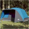 Campingtält med veranda 4 personer blå vattentätt vidaXL 4 - Person – miniatyr 1