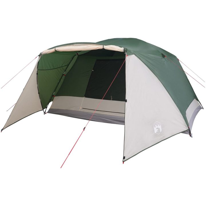 Campingtält med veranda 4 personer grön vattentätt vidaXL 4 - Person – bild 4
