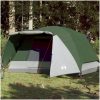 Campingtält med veranda 4 personer grön vattentätt vidaXL 4 - Person – miniatyr 1