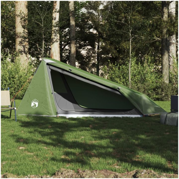 Campingtält tunnel 1 person grön vattentätt vidaXL 1 - Person – bild 3