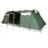 Campingtält tunnel 10 personer grön vattentätt vidaXL 10 - Person – miniatyr 2