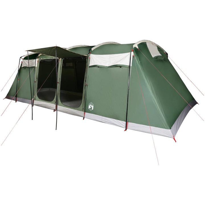 Campingtält tunnel 10 personer grön vattentätt vidaXL 10 - Person – bild 2