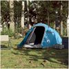 Campingtält tunnel 2 personer blå vattentätt vidaXL 2 - Person – miniatyr 3