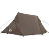 Campingtält tunnel 2 personer brun vattentätt vidaXL 2 - Person – miniatyr 8