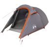Campingtält tunnel 2 personer grå och orange vattentätt vidaXL 2 - Person – miniatyr 2