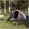 Campingtält tunnel 2 personer grå och orange vattentätt vidaXL 2 - Person – miniatyr 3
