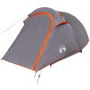 Campingtält tunnel 2 personer grå och orange vattentätt vidaXL 2 - Person – miniatyr 5