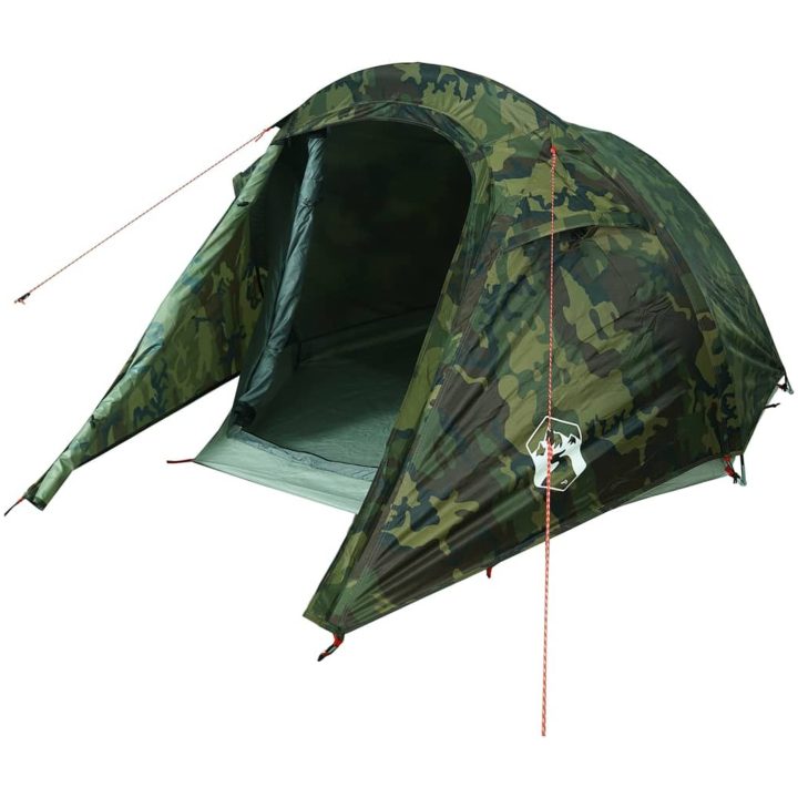 Campingtält tunnel 2 personer kamouflage vattentätt vidaXL 2 - Person – bild 4