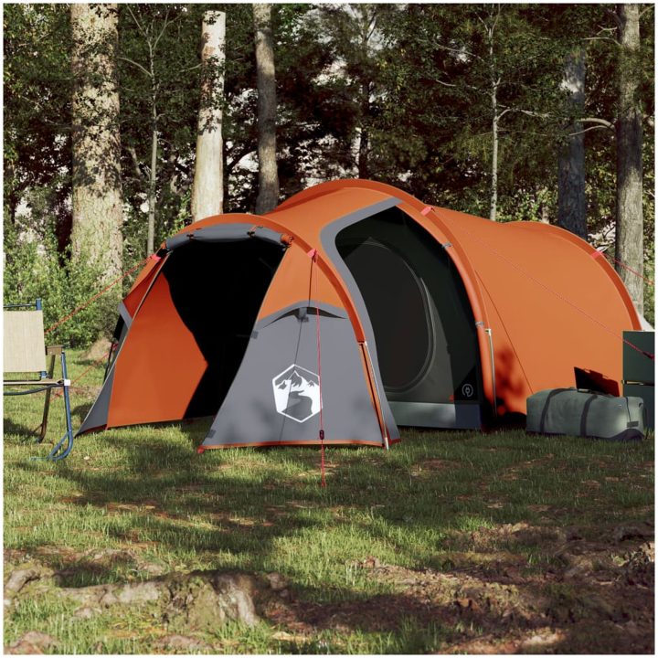 Campingtält tunnel 2 personer orange vattentätt vidaXL 2 - Person – bild 3