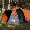 Campingtält tunnel 2 personer orange vattentätt vidaXL 2 - Person – miniatyr 1