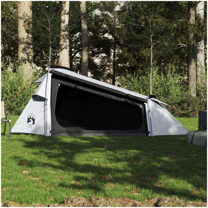 Campingtält tunnel 2 personer vit mörkläggningstyg vattentätt vidaXL 2 - Person – bild 3