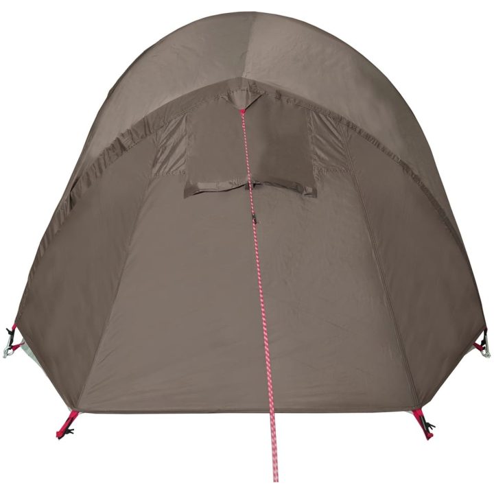 Campingtält tunnel 3 personer brun vattentätt vidaXL 3 - Person – bild 9