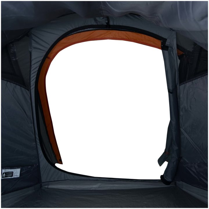 Campingtält tunnel 3 personer grå och orange vattentätt vidaXL 3 - Person – bild 11
