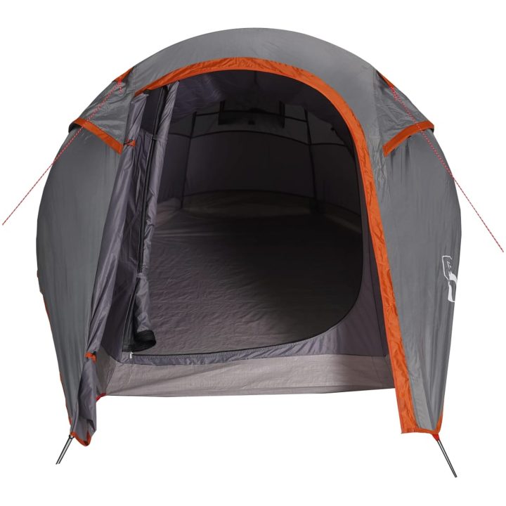 Campingtält tunnel 3 personer grå och orange vattentätt vidaXL 3 - Person – bild 7