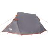 Campingtält tunnel 3 personer grå och orange vattentätt vidaXL 3 - Person – miniatyr 8