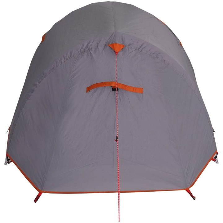 Campingtält tunnel 3 personer grå och orange vattentätt vidaXL 3 - Person – bild 9