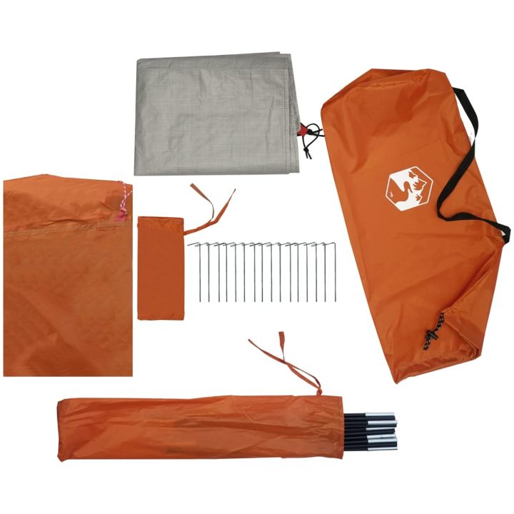 Campingtält tunnel 3 personer orange vattentätt vidaXL 3 - Person – bild 12