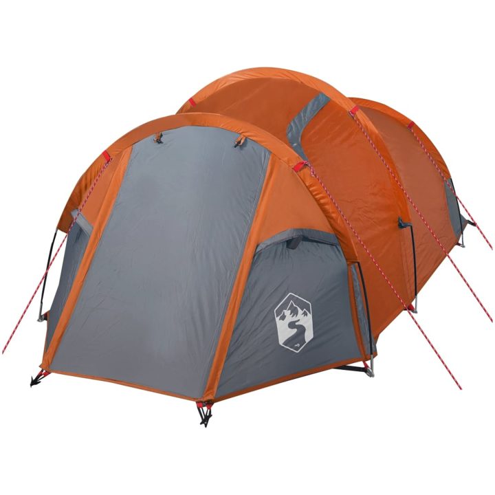 Campingtält tunnel 3 personer orange vattentätt vidaXL 3 - Person – bild 5