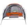 Campingtält tunnel 4 personer grå vattentätt vidaXL 4 - Person – miniatyr 7