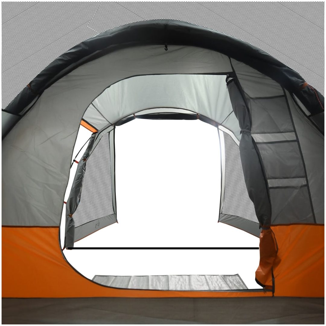 Campingtält tunnel 4 personer grå vattentätt vidaXL 4 - Person – bild 10