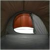 Campingtält tunnel 4 personer orange vattentätt vidaXL – miniatyr 10