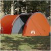 Campingtält tunnel 4 personer orange vattentätt vidaXL – miniatyr 1