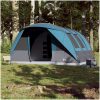 Campingtält tunnel 7 personer blå vattentätt vidaXL 7 - Person – miniatyr 3