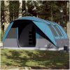 Campingtält tunnel 7 personer blå vattentätt vidaXL 7 - Person – miniatyr 1