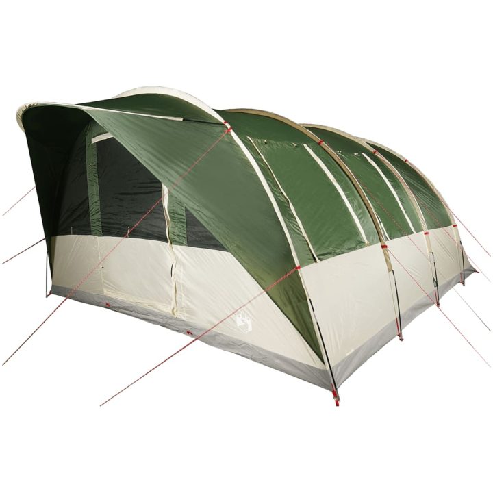 Campingtält tunnel 7 personer grön vattentätt vidaXL 7 - Person – bild 2