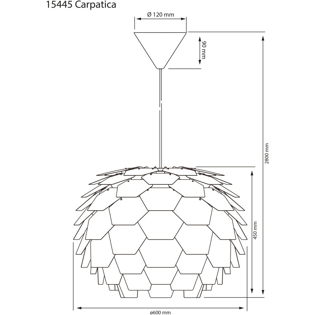 Carpatica Taklampa ø60, Vit ANETA HOME Vit – bild 8