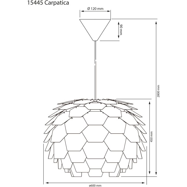 Carpatica Taklampa ø60, Vit ANETA HOME Vit – bild 8