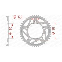 Chain kit 525 XHR4 - 17/45-128 - Steel Standard Rear Sprocket Afam