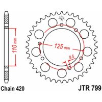 Chain Kit EK/JT 420SH 12/50 - Standard Rear Sprocket