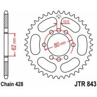 Chain Kit EK/JT 428ZVX 16/49 - Standard Rear Sprocket