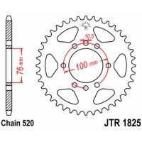 Chain Kit EK/JT 520ZVX3 15/48 - Standard Rear Sprocket
